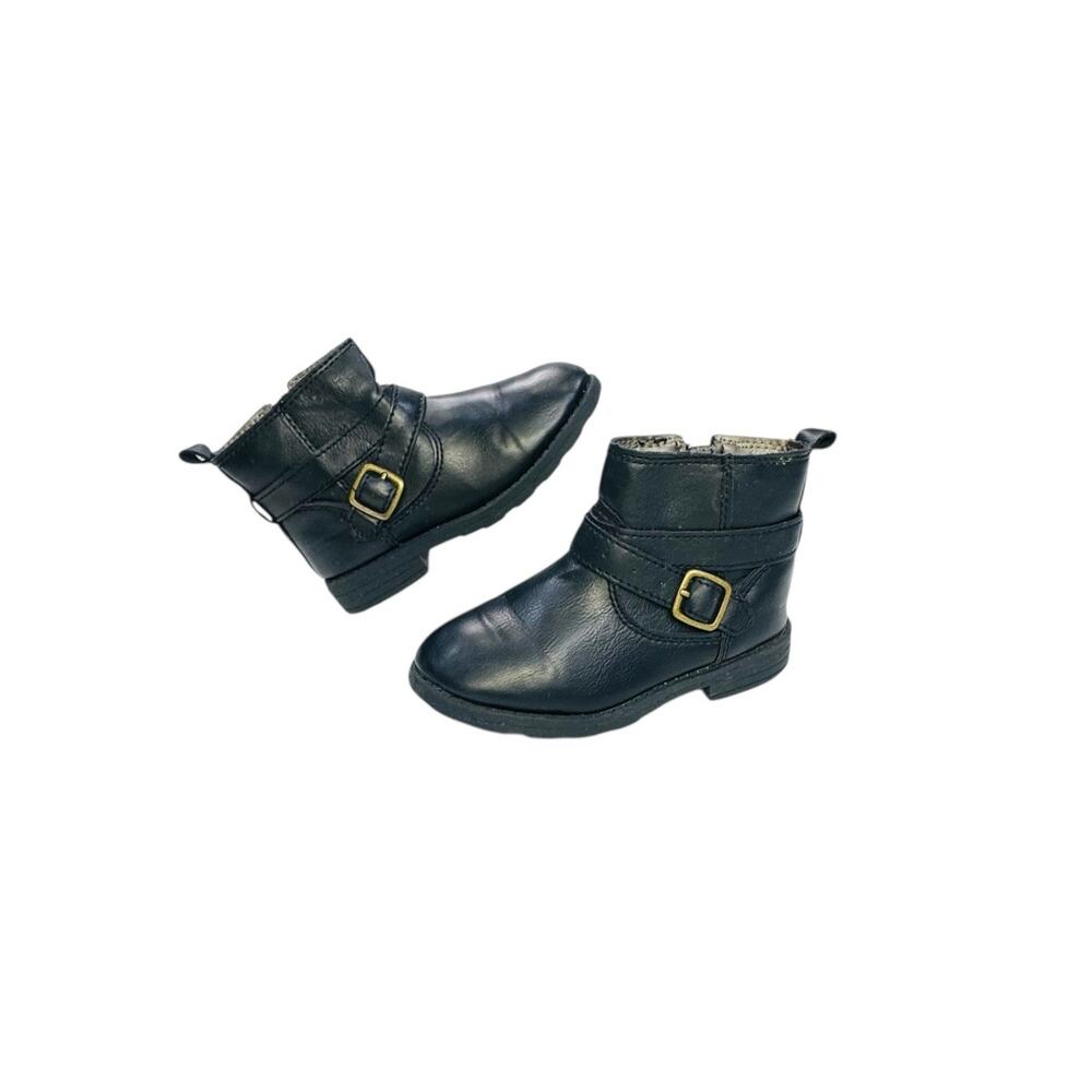 Carter's Black Biker Ankle Booties - Girls Size 9